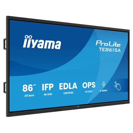 Monitor interaktywny iiyama 86" TE8615A-B1AG 4K UHD Google EDLA Android 14 + uchwyt