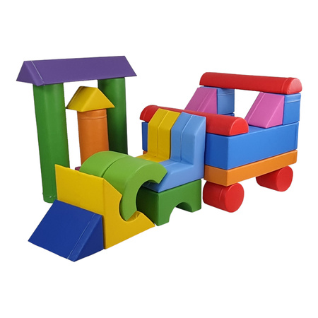 Zestaw piankowy - 33 elementów - kształtki rehabilitacyjne