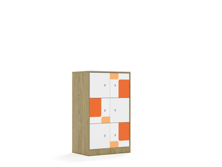 Szafa Blox Pastel 70 3PP 6F1 706x466x1165 