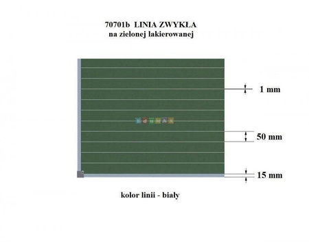Tablica zielona lakierowana magnetyczna z nadrukiem