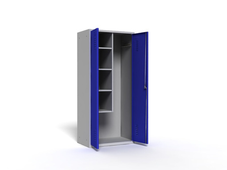 Szafa gospodarcza z przegrodą i półkami 800