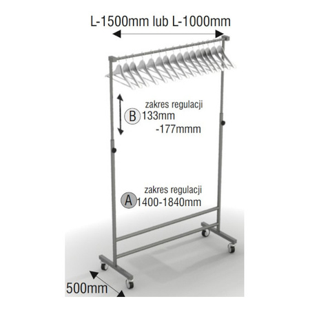 Profesjonalny wieszak Y9 - regulowany