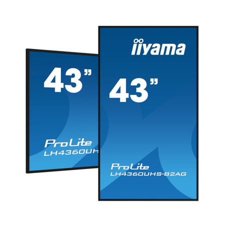 Monitor DigitalSignage iiyama LH4360UHS-B2AG 43" ELED VA 4K, 500cd/m2, Android11, iisignage2, 24/7