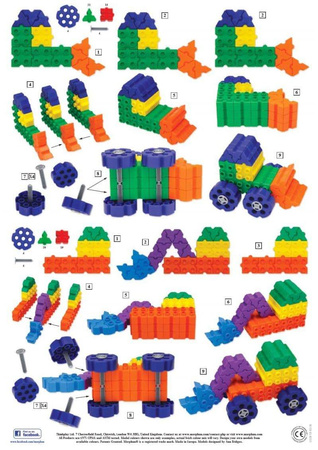 Morphun 12 Pojazdów 140 el. - Klocki konstrukcyjne