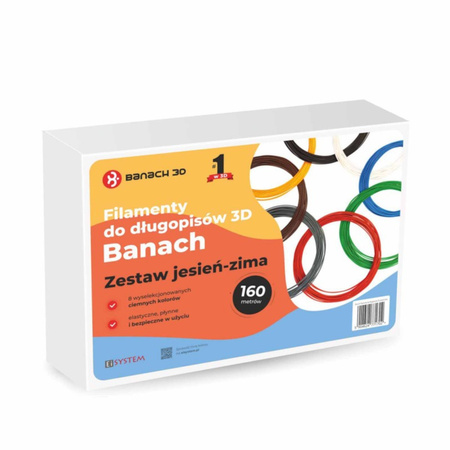 Zestaw filamentów Banach do długopisów 3D jesień-zima – 160 m