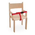 Krzesło drewniane Miś z podłokietnikami i szelkami