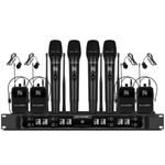 Mikrofony bezprzewodowe Shudder SDR2803 4x doręczny  + 4x nagłowny