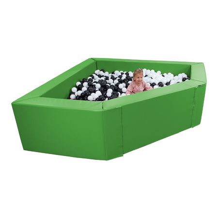 Basen narożny 2 x 2 m z ekoskóry z piłeczkami, wysokość 60 cm