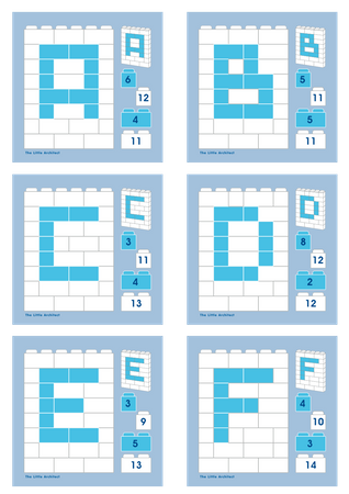 Klocki edukacyjne Little Architect - Litery i Cyfry 630 el.