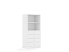Regał Blox Base 70 4P 4S 706x466x1517 korpus biały/4x szuflada biała