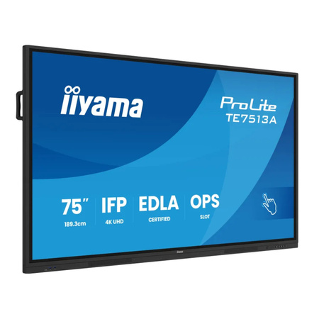 Monitor interaktywny iiyama 75" TE7513A-B1AG 4K UHD Google EDLA Android 14