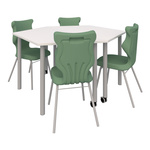 Zestaw 2x Stół MOVE Trapez + 4x krzesło CLASSIC