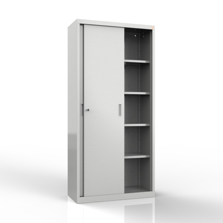 Szafa biurowa czteropółkowa z drzwiami przesuwnymi