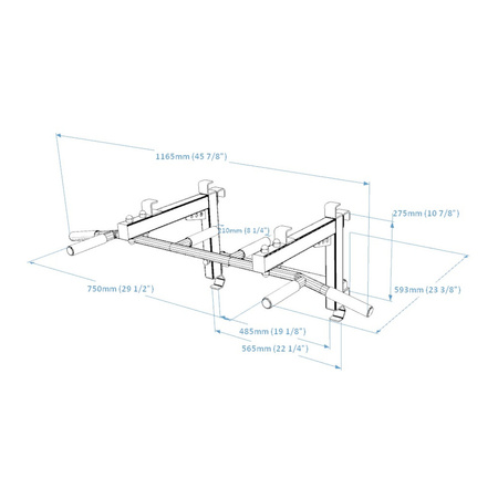 Metalowy drążek do podciągania PB3W