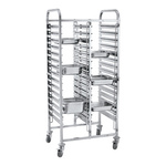 Wózek podwójny do tac kelnerskich wysoki