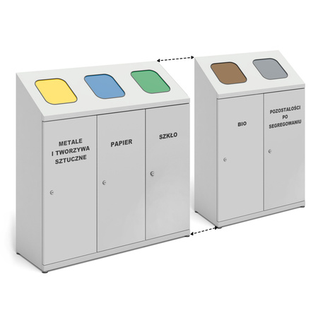 Pojemnik 5- komorowy do segregacji odpadów