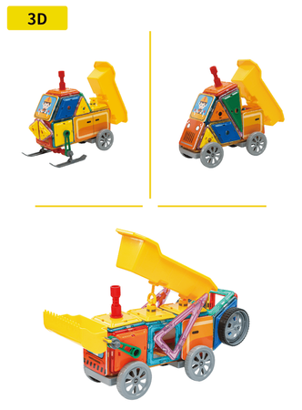 Klocki magnetyczne - Magical Magnet Pojazdy Mechaniczne 6w1 98 el.