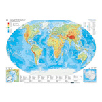 Świat - Mapa fizyczna z elementami ekologii