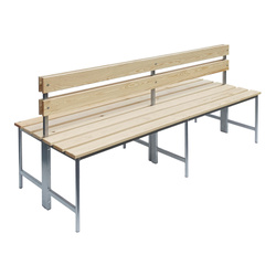 Ławka z oparciem podwójna deska