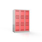 Szafka szkolna 9-drzwiowa, 3 kolumny