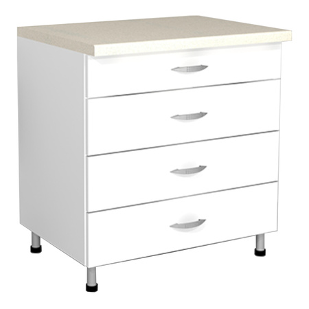 Szafka stojąca z 4 szufladami - na nóżkach - szer. 800 mm