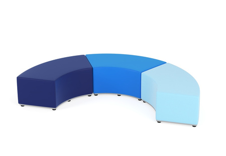Zestaw puf Tobo 15 niebieski, rozmiar 0
