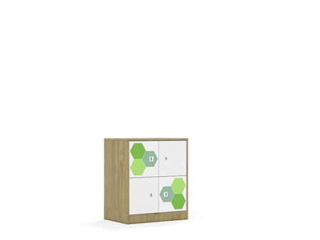 Szafa Blox Hex Green 70 2PP 4F1 706x466x813 