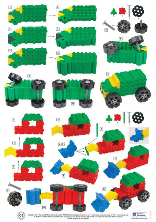 Morphun 12 Pojazdów 150 el. - Klocki konstrukcyjne