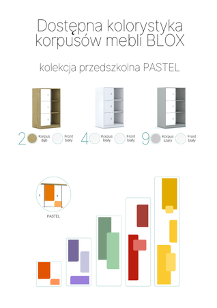 Szafa Blox Pastel 70 3P 2F3 706x466x1165