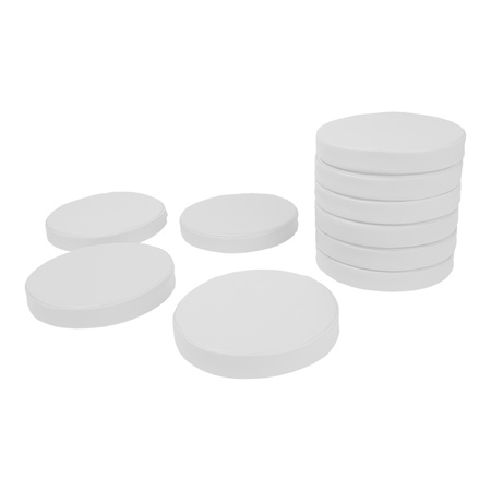 Zestaw klocków piankowych - Poduszki okrągłe białe 30x5 cm - 10 szt.