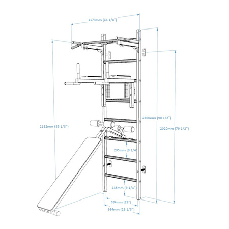 Drabinka gimnastyczna BenchK 223B