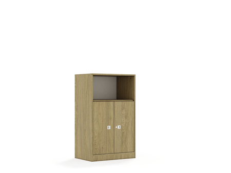 Regał Blox Base 70 3P 2F2 706x466x1165 korpus dąb/2x front dąb