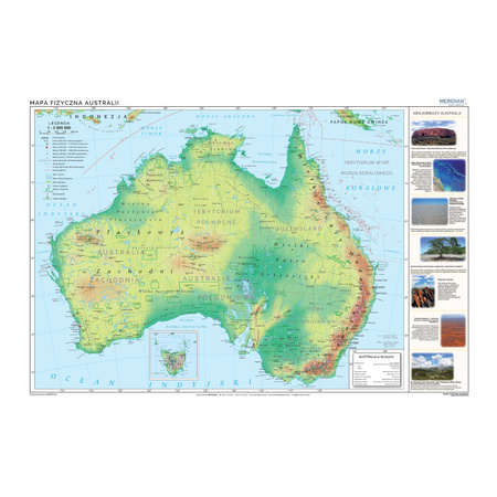 Australia - mapa fizyczna