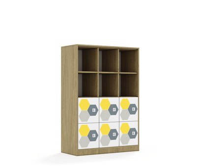Regał Blox Hex 110 4PP 6F1 1049x466x1517 