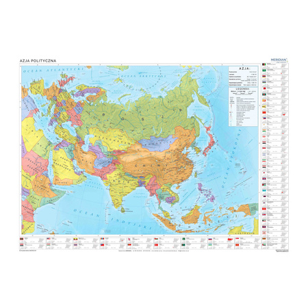 Azja - Mapa polityczna