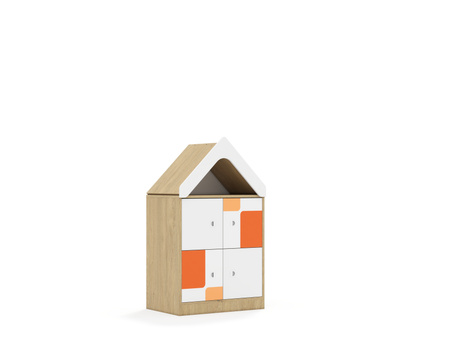 Szafa Blox Pastel 70 2PP 4F1 z daszkiem 706x466x1223