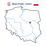 Nakładka magnetyczna 80x96 cm -Kontur Polski
