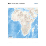 Afryka - mapa ćwiczeniowa konturowo-hipsometryczna