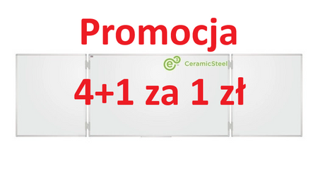 4x Tablica tryptyk biała ceramiczna magnetyczna 170/340x100 + 1x Tablica tryptyk biała ceramiczna magnetyczna 170/340x100 za 1 zł
