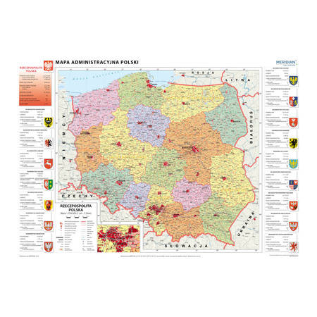 DUO Mapa administracyjna Polski / Polska fizyczna z elementami ekologii