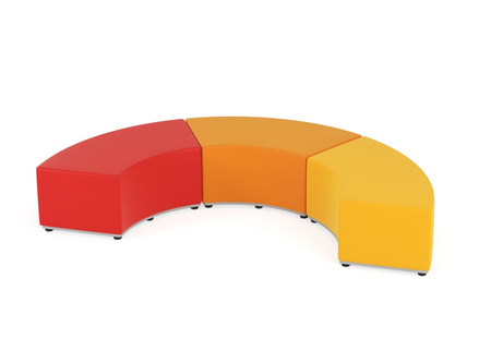 Zestaw puf Tobo 15 czerwony, rozmiar 3