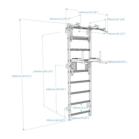 Drabinka gimnastyczna BenchK 732W