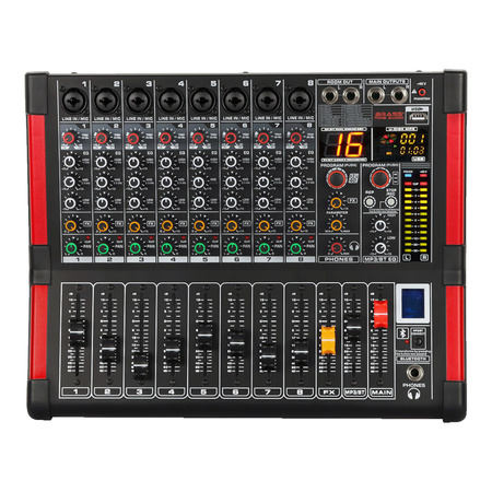 Powermikser 8 kanałowy Brass Tone Audio 2X170W BTA1108