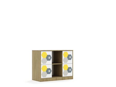 Regał Blox Hex 110 2PP 4F1 1049x466x813