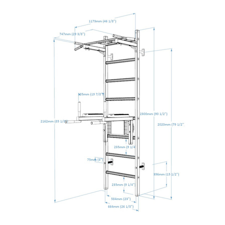 Drabinka gimnastyczna BenchK 222W
