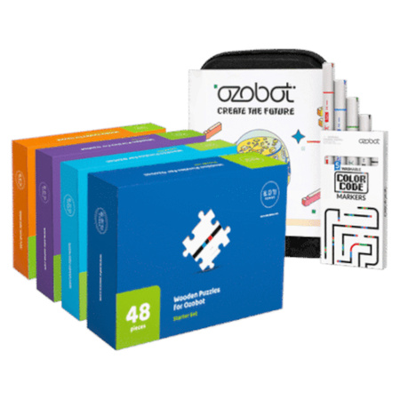 Ozobot Evo - robot z flamastrami i kompletem NOWYCH puzzli