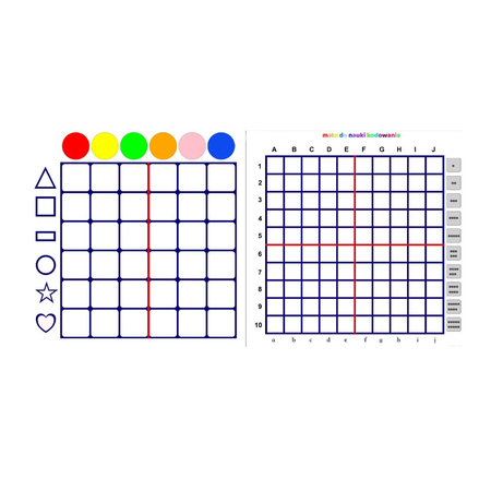 Mata dwustronna Kodowanie + Kodowanie Junior 110 x 110 cm