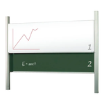 Tablica kolumnowa niezależna : Kredowa + Biała 200x120