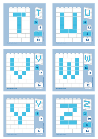 Klocki edukacyjne Little Architect - Litery i Cyfry 630 el.