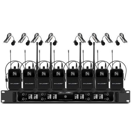 Mikrofony bezprzewodowe Shudder SDR2804 8x nagłowny 